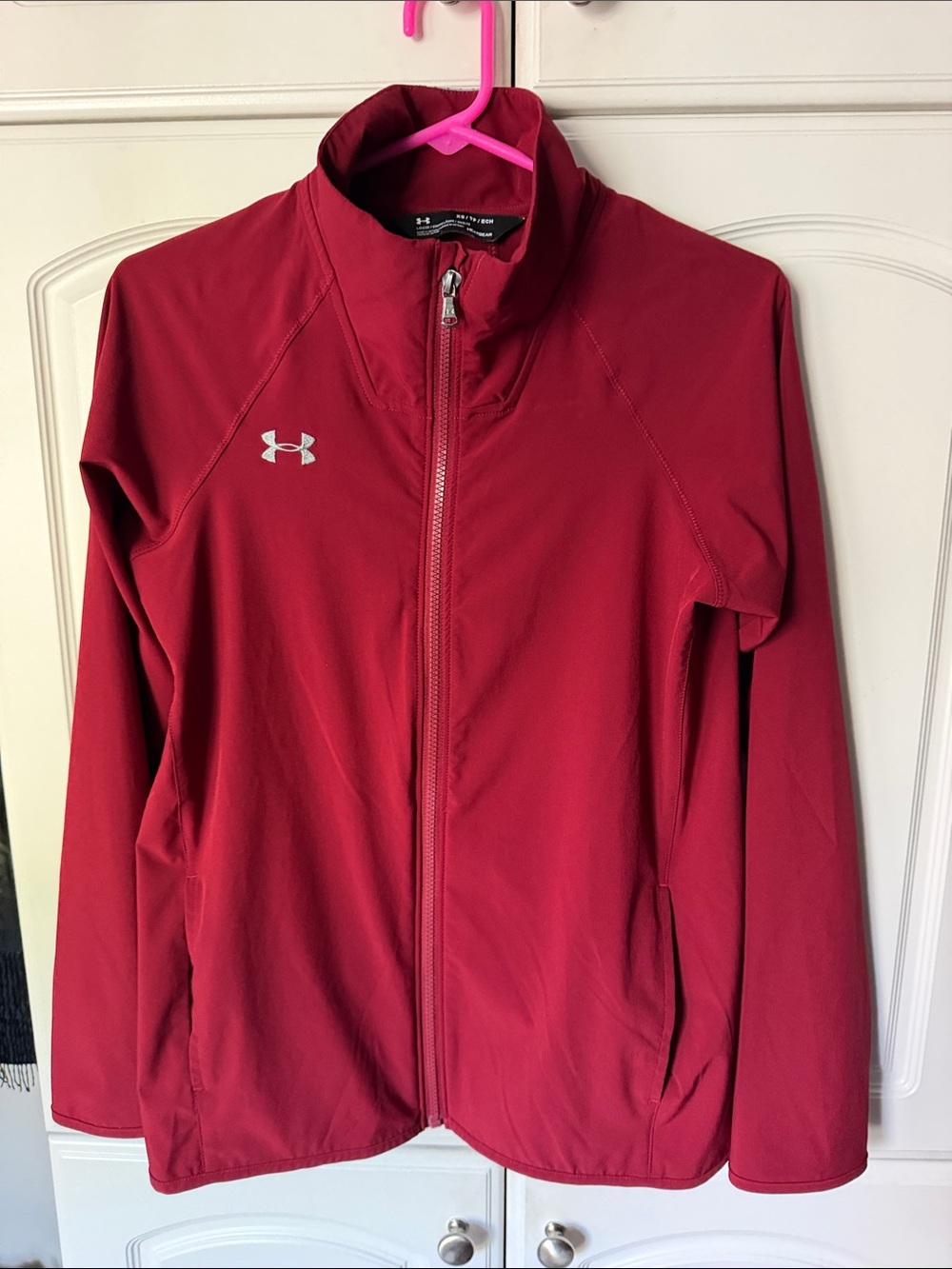 Women x-SMALL Under Armour burgundy   Fullzip Jacket HEATGEAR.